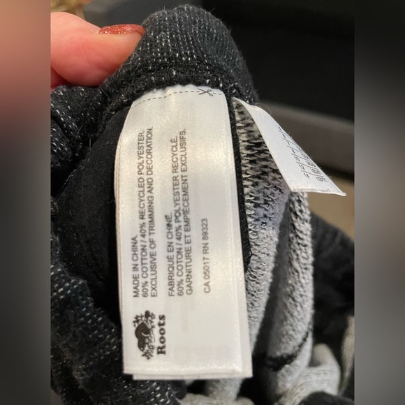 Roots Kids Original Roots Sweatpants - Black Pepper & Pink - Size 12 - Un… - Picture 7 of 7